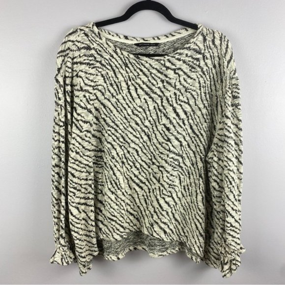 Zac&Rachel Zebra Print Cotton Blend Long Sleeve Sweater 2X - Picture 2 of 10